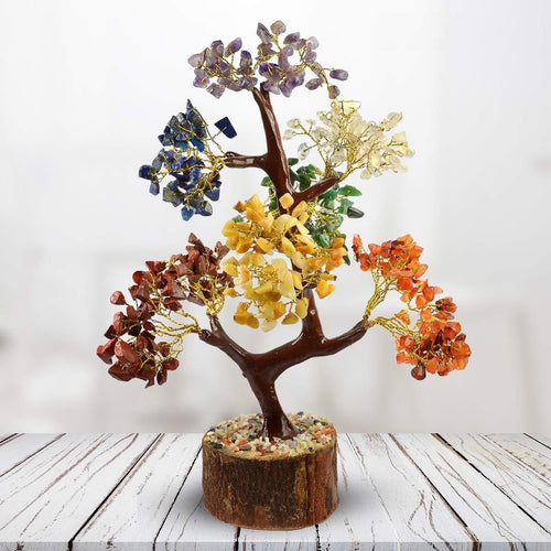 7 Chakra Natural Gemstone Crystal Tree