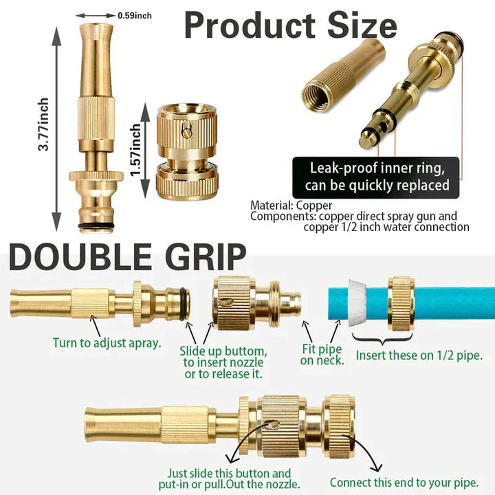 Brass Spray Nozzle - Heavy Duty Pressure Washer